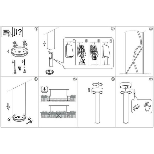 Парковый светильник Ideal Lux TESLA PT4 SMALL ANTRACITE (153193)