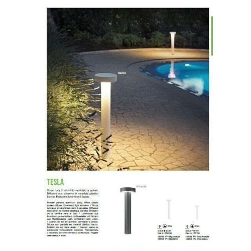 Парковый светильник Ideal Lux TESLA PT4 SMALL ANTRACITE (153193)