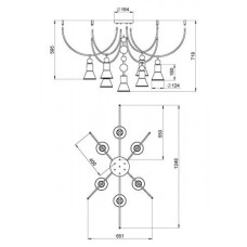 Люстра ARCH 7U, PikArt арт. 12894 Золотий