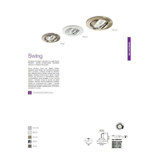 Точковий світильник Ideal Lux SWING FI1 BIANCO (083179)