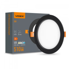 LED світильник Back вбудований круглий VIDEX 6W 5000K Black