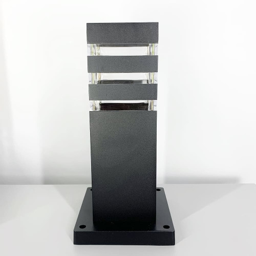 Вуличний ліхтар в чорному кольорі корпусу 30 см | Line F | Арт. 8024 30CM BK (стовп) 