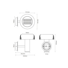 Уличный светильник на солнечной батарее Zuma Line Bluet LED 1x2.5W 3000K 200Lm IP44 черный