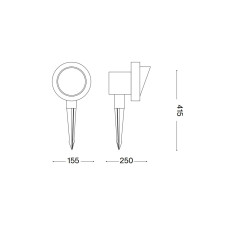Вуличний світильник Ideal Lux Terra 321622 E27 1x42W IP65 коричневий