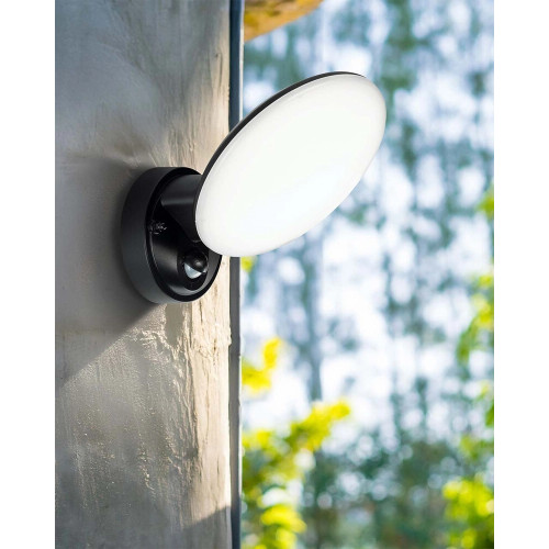 Уличный светильник с датчиком движения Goldlux 333797 Olaf LED 1x10W 4000K 1200Lm IP44 черный