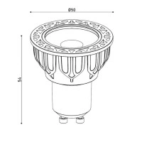 Лампа LED GU10 5WCOB 3000К 450Lm DIM KLOODI KDGU10-QL 5WCOB 3K 60D BK DIM